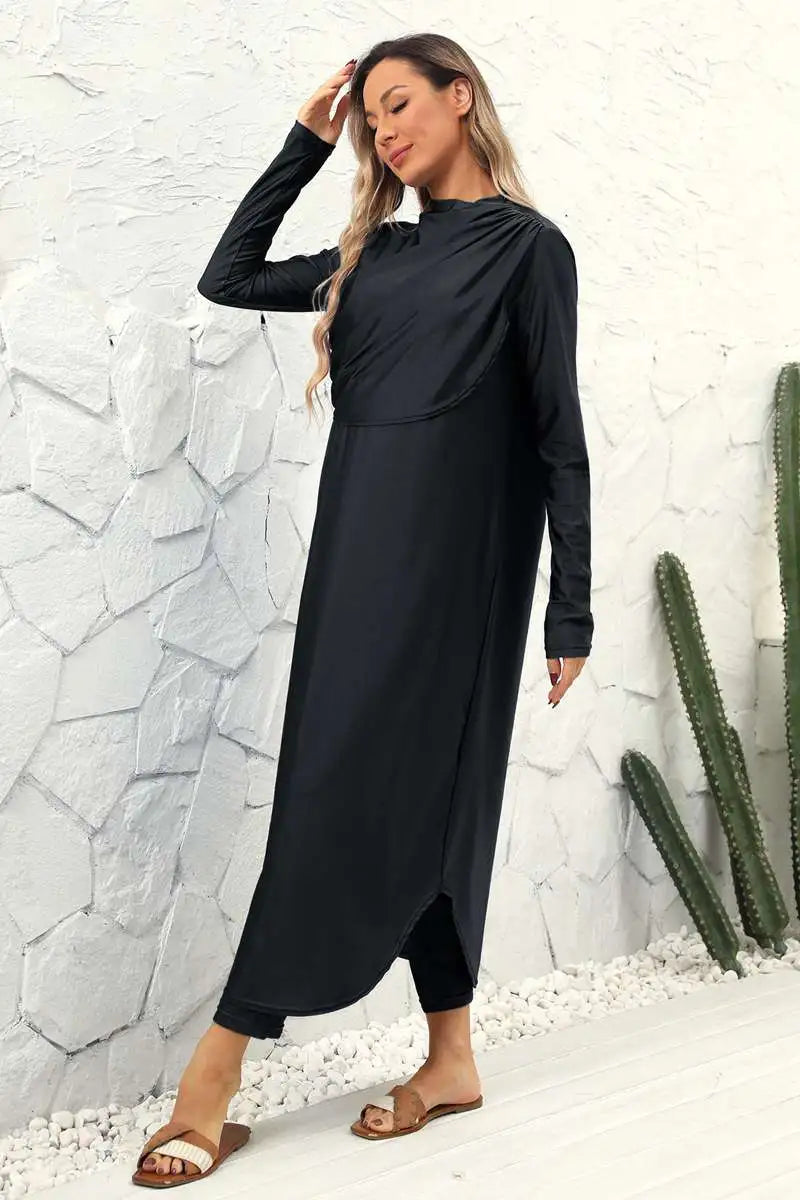 **Halal Burkinis Swimwear for Muslim Women - 3 Piece Full Cover Modest Swimsuit Set | Beach, Pool & Water Activities**