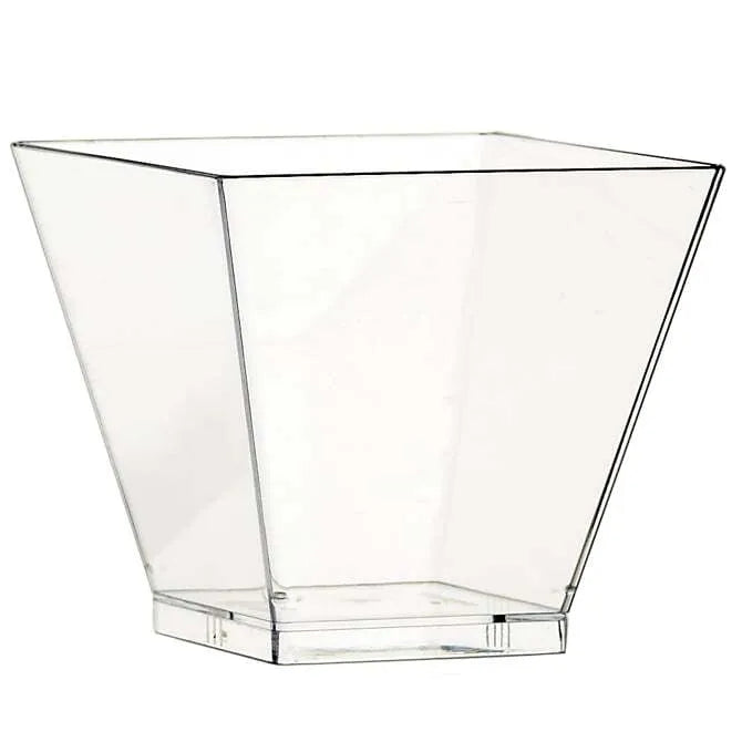 Comatec Kova Clear Geometric Dish Set - Modern Glass Serving Bowl for Salads, Snacks & Desserts - Elegant Home & Kitchen Decor for Parties & Entertaining