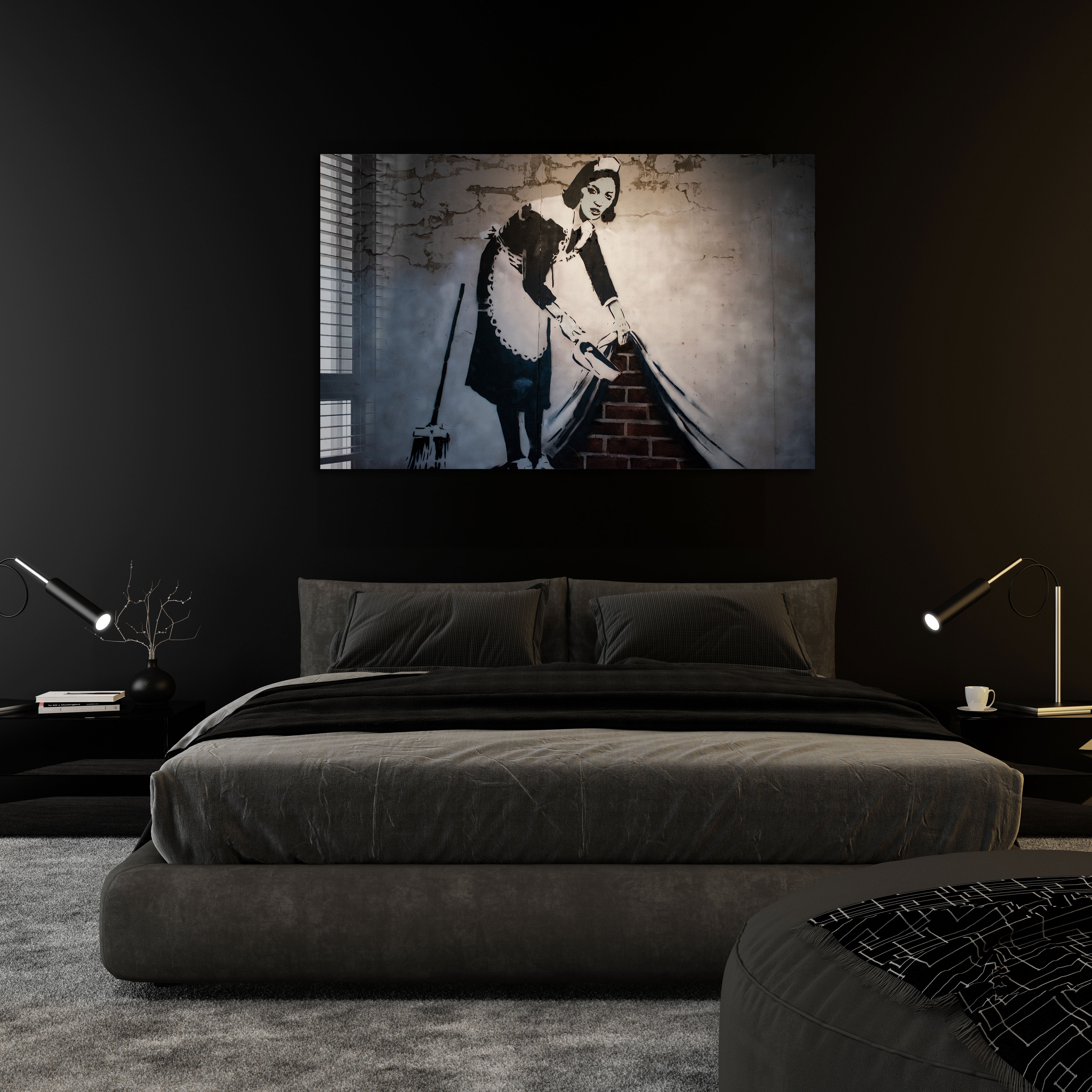 Banksy 'Sweep It Under The Carpet' Art Print - Street Art Wall Decor for Home & Office - Perfect for Urban Art Lovers & Modern Interior Design