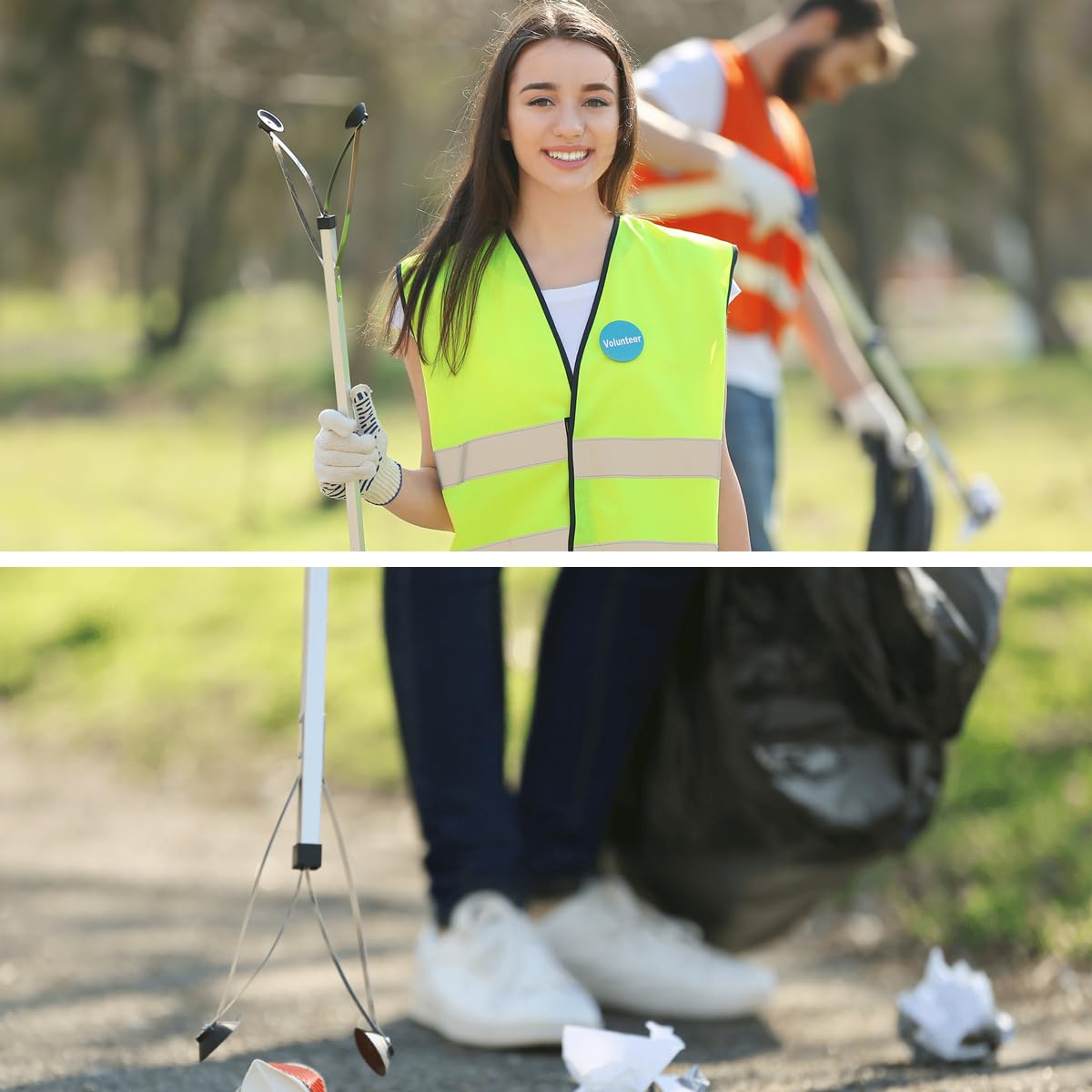 Reacher Grabber Tool - Lightweight Aluminum Extendable Pick Up Tool with Suction Cup Grip for Elderly & Disabled - Perfect for Light Bulb Changing, iPad Retrieval, Trash Pickup, Gardening & Litter Collection (32