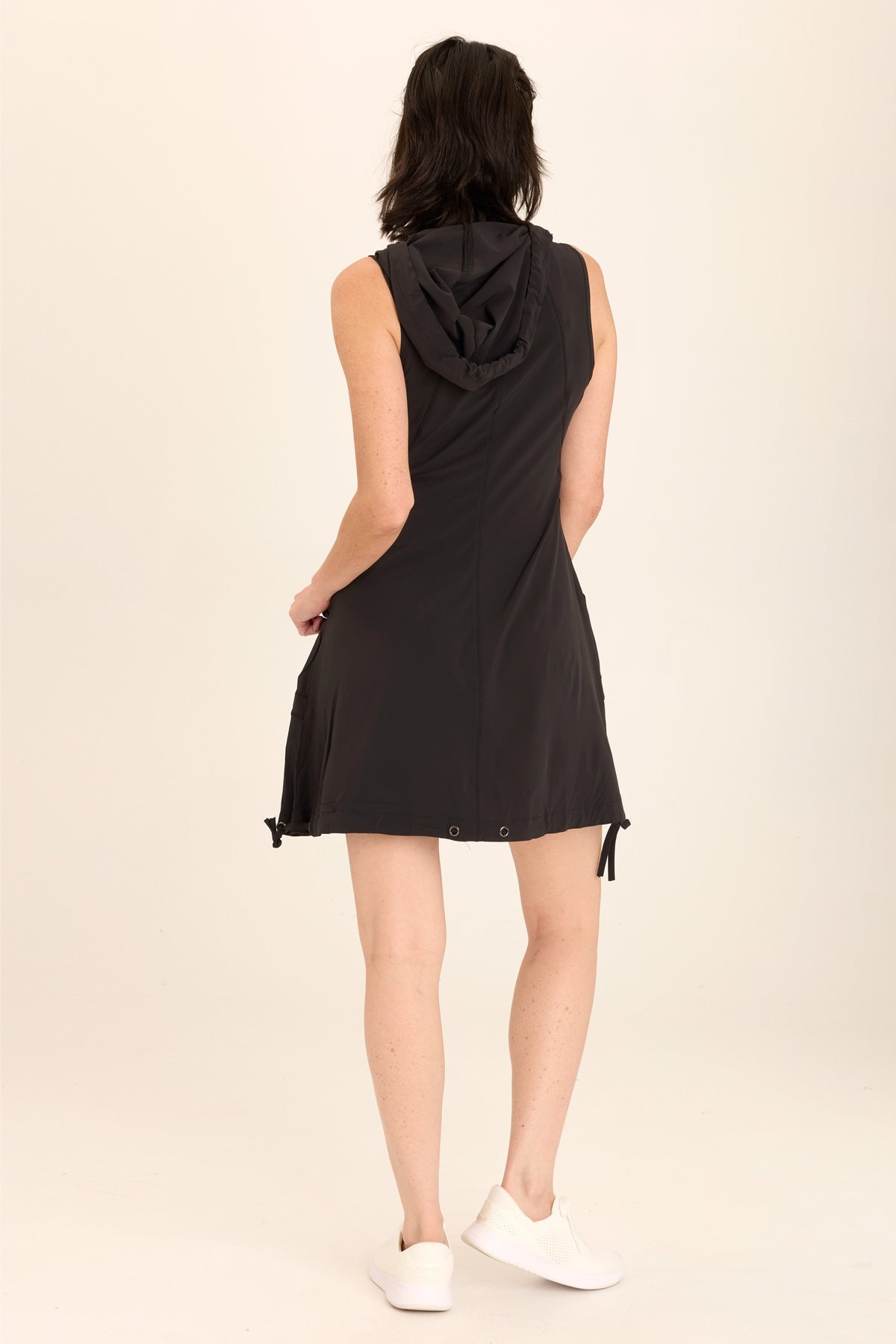 Sumi Active Whisper Stretch Hooded Cargo Mini Dress - Women's Casual Streetwear Fashion for Gym, Running & Everyday Wear