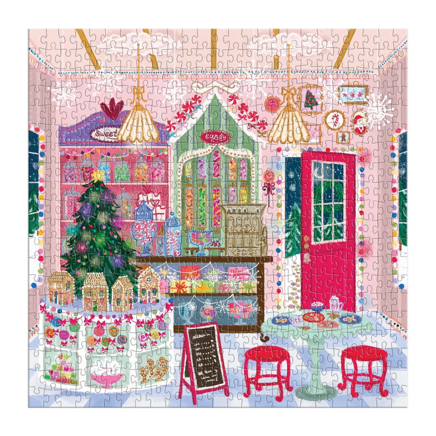 Joy Laforme Gingerbread Cottage 500-Piece Jigsaw Puzzle | Festive Holiday Puzzle for Adults & Families | Perfect for Christmas Decor & Winter Relaxation