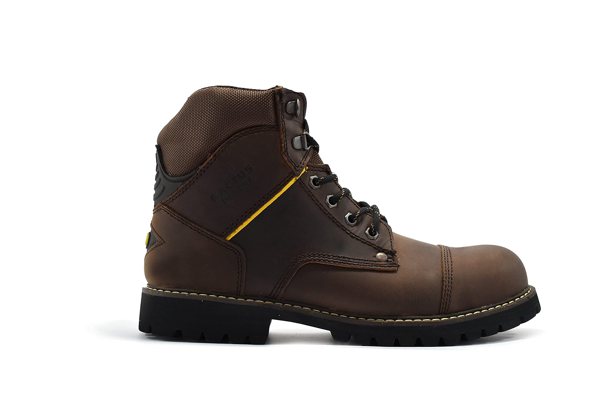 CACTU'S DESERT Men's 149 Leather Steel Toe Work Boots - Durable Safety Shoes for Construction, Hiking & Outdoor Work