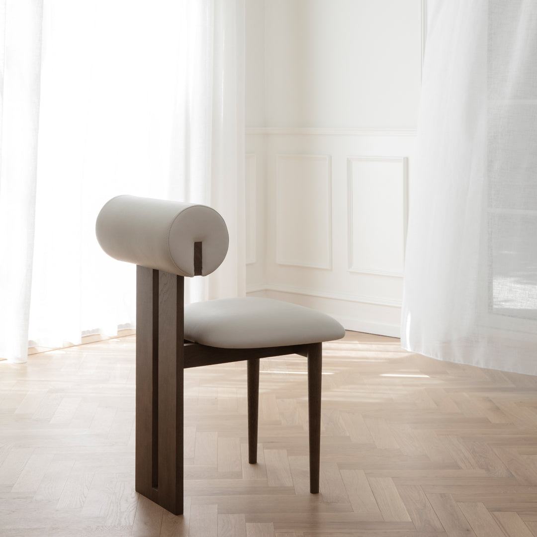 Modern Hippo Side Chair - Sturdy Wooden Accent Chair for Dining Room, Living Room & Office - Comfortable & Stylish Home Decor for Small Spaces