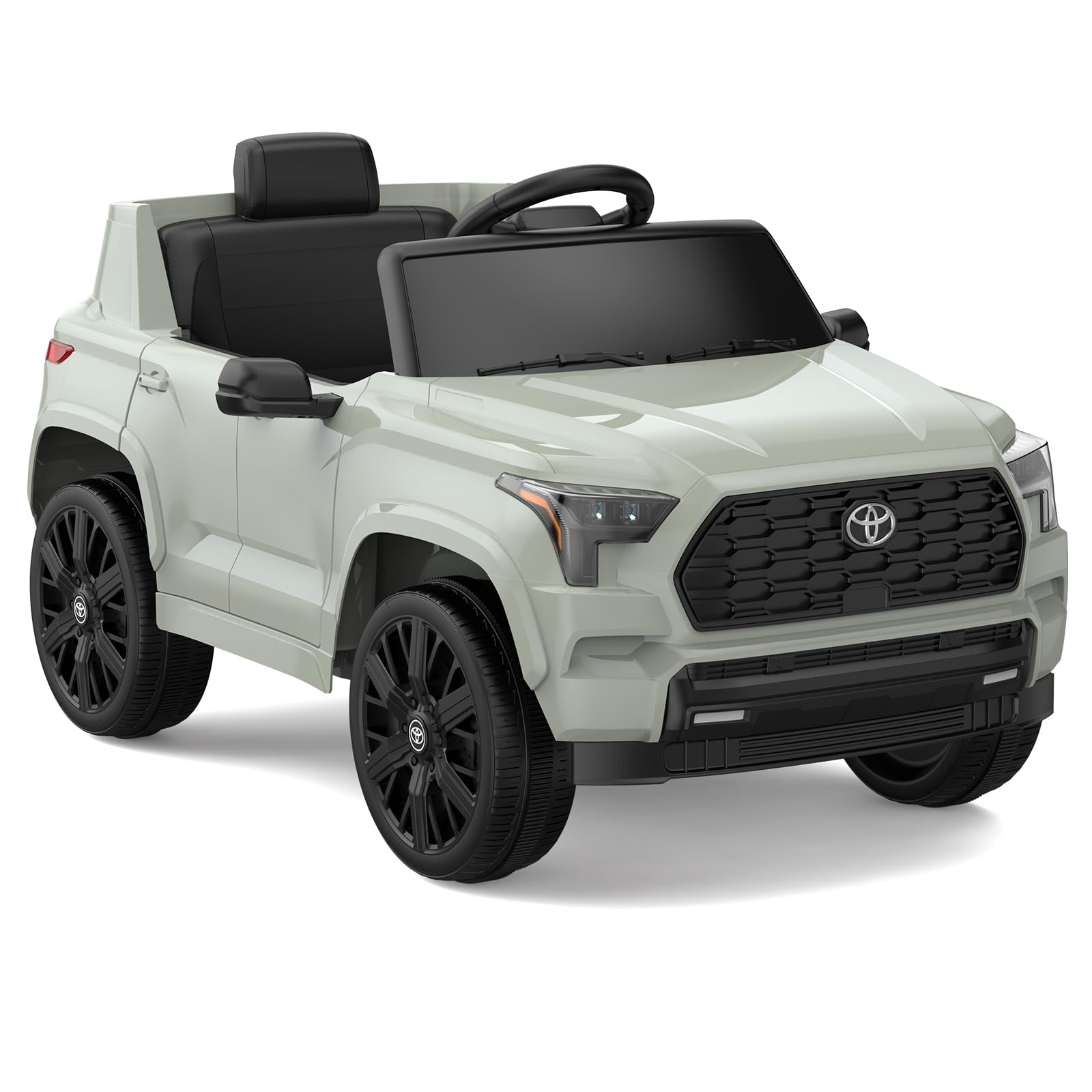 12V Battery Powered Kids Ride on Truck - Licensed Toyota Electric Car for Children with Remote Control, Spring Suspension, LED Lights & Music | 3 Speed Modes | Outdoor Play, Birthday Gifts, Backyard Fun