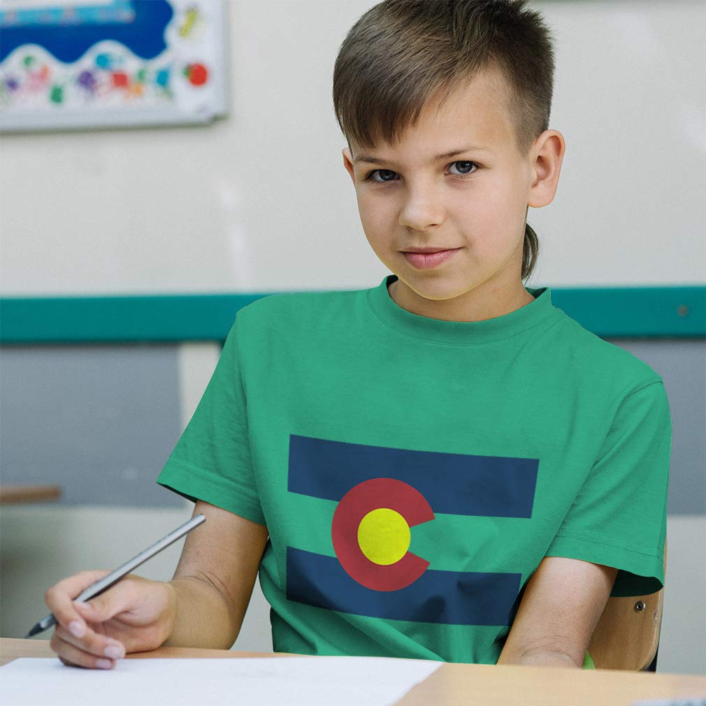 Colorado Flag Map Toddler T-Shirt - 100% Cotton Boys & Girls Funny Baby Tee - Perfect for Playdates, Family Outings & State Pride