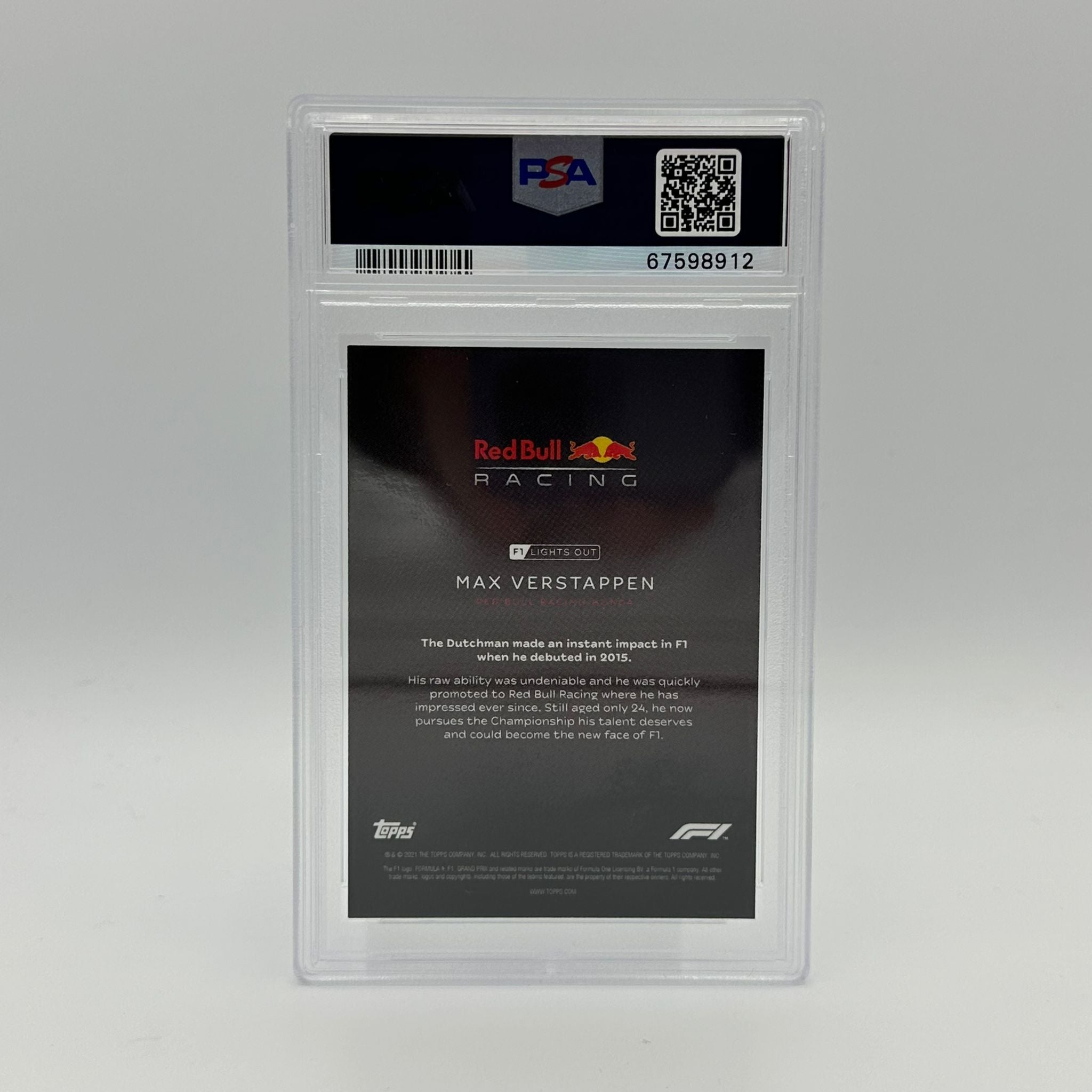 PSA 9 Graded 49/99 Max Verstappen Blue Parallel Racing Card - Perfect for F1 Collectors & Sports Memorabilia Displays