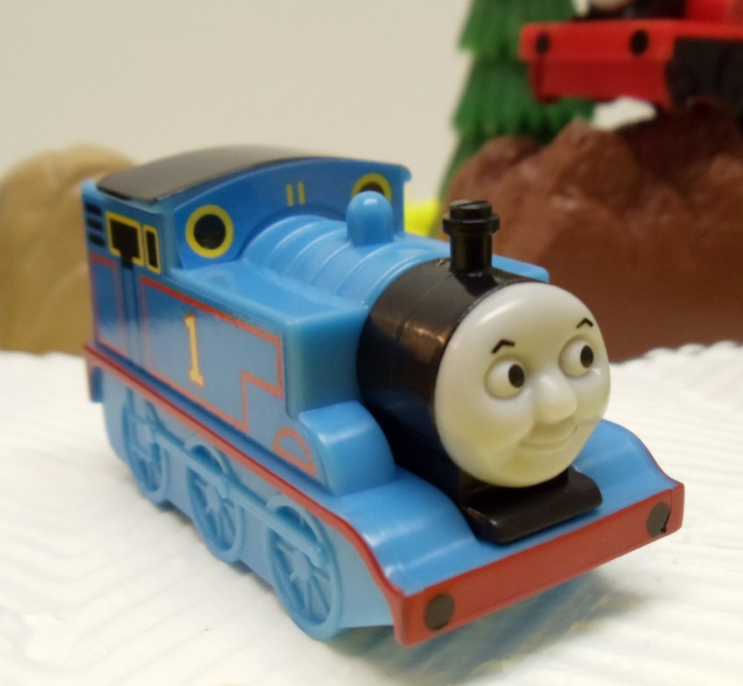 Thomas the Train Birthday Cake Topper Set - Unique Design for Kids' Birthday Party Decorations | Perfect for Train-Themed Cakes and Party Supplies
