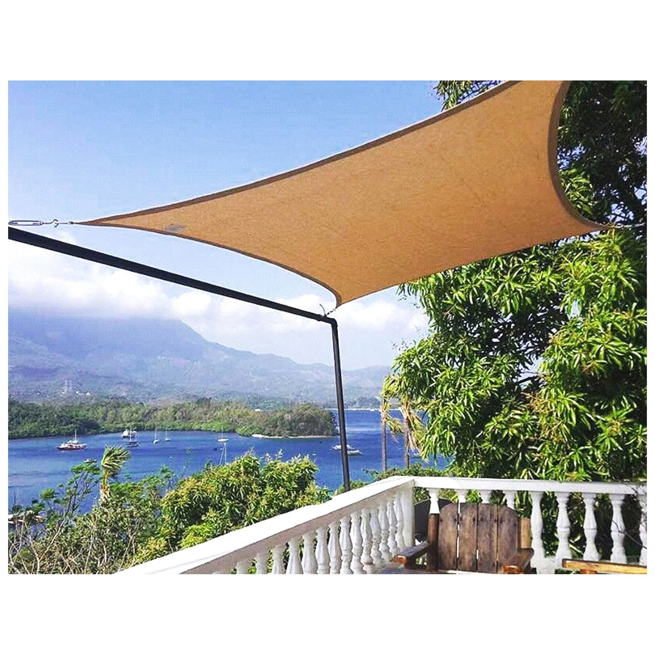 Al Fresco Rectangle Sail Shade 4.0 x 6.0m (13x20ft) - UV Protection Outdoor Canopy for Patio, Garden, and Poolside Shade