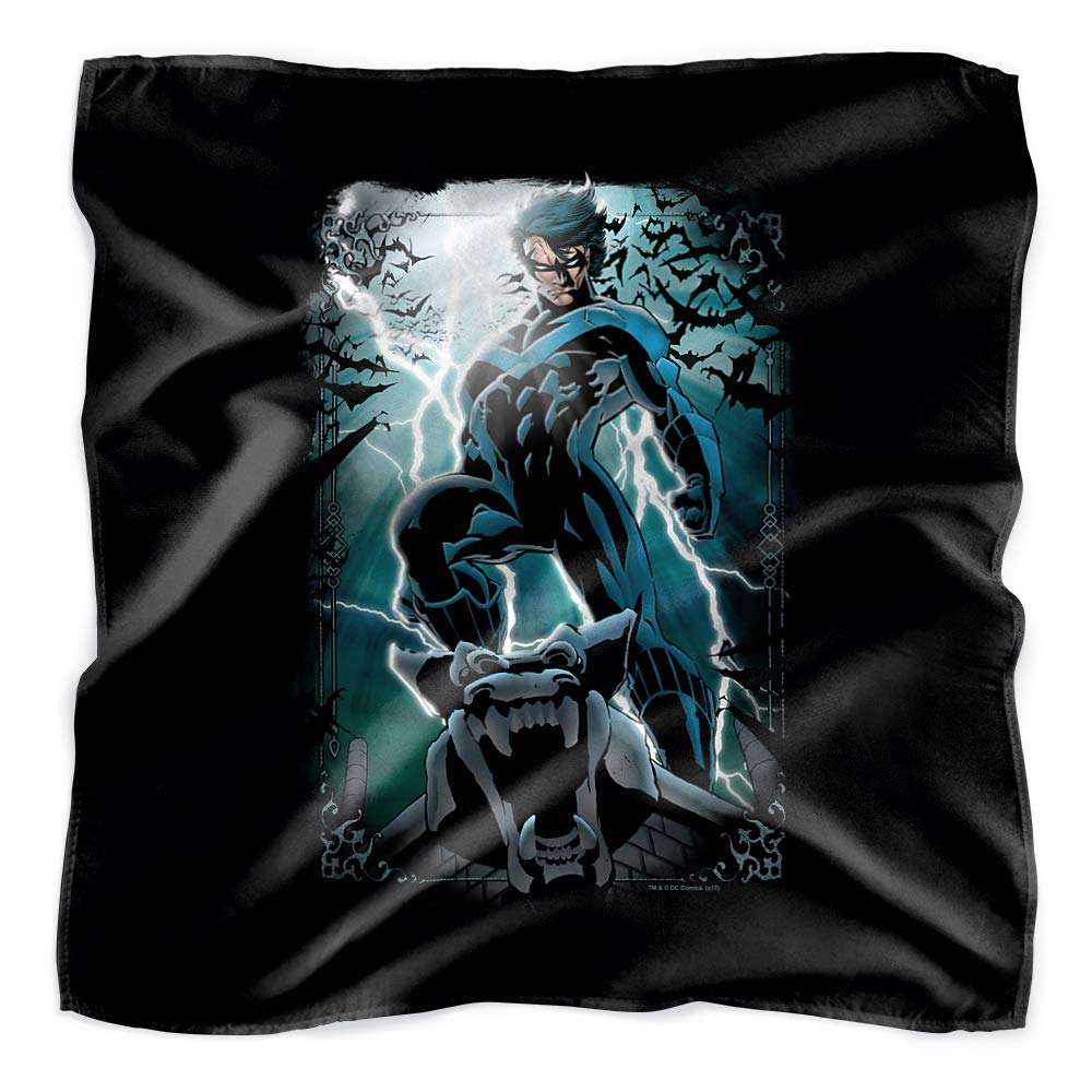 Batman Nightwing Night Light Bandana - 21x21 Inches Superhero Cosplay Scarf for Halloween, Comic Con & Costume Parties - Perfect for DC Fans & Collectors