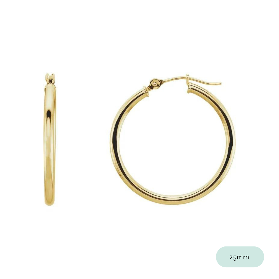 Stylish Hinged Hoop Earrings for Women - 14K Gold Plated Dangle Hoops - Perfect for Everyday Wear, Parties & Special Occasions
