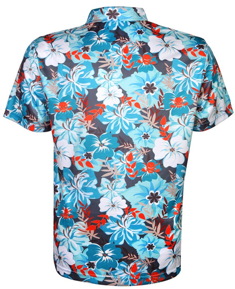 Hawaiian Print ProCool Golf Shirt for Men - Perfect for Summer Golfing