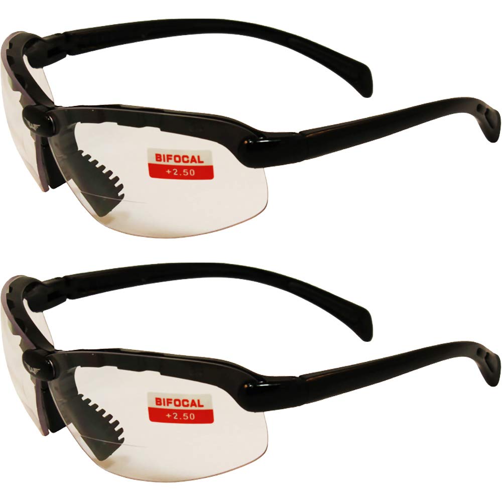 Global Vision C-2 ANSI Z87.1 Certified Safety Glasses - Clear Anti-Fog Protective Eyewear for Construction, Woodworking & DIY Projects