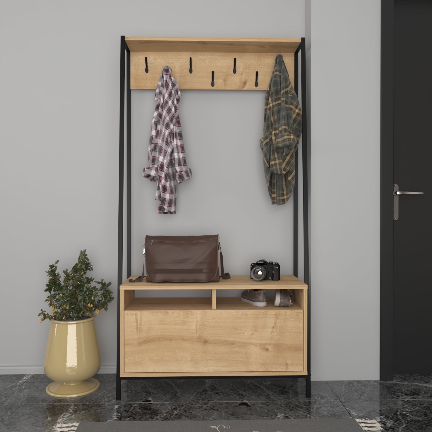 Black - Dark Gray Oak