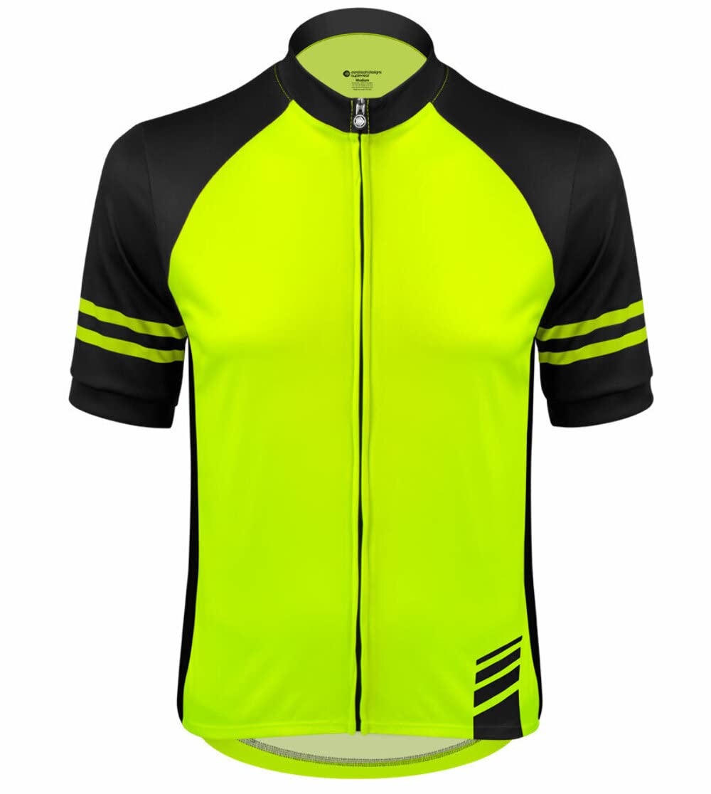 Men's Classic Printed Cycling Jersey - Lightweight & Breathable for Sun Protection | USA Made | Perfect for Road Biking, Mountain Cycling & Outdoor Sports