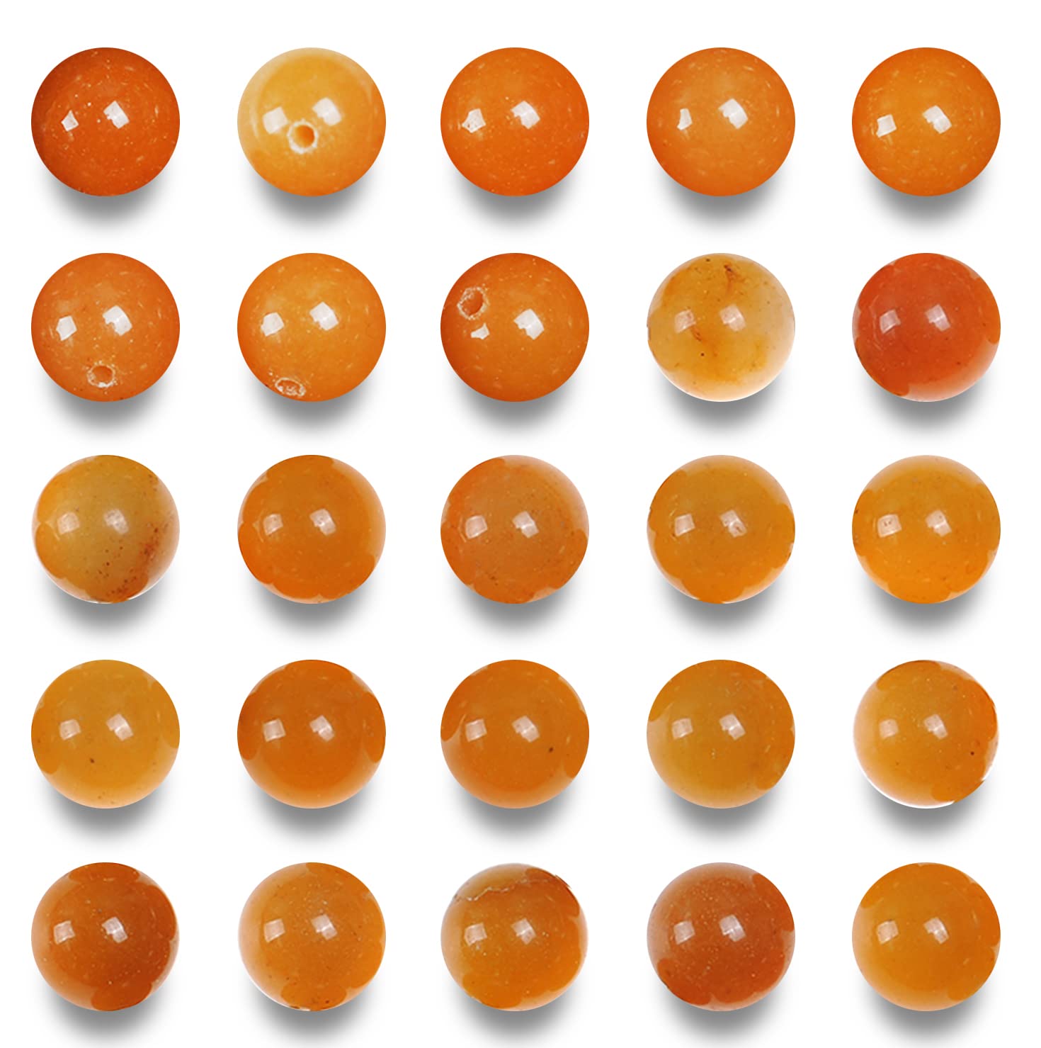 8mm Red Aventurine Beads for Jewelry Making - Natural Jasper Stone Beads for Bracelets & Necklaces (46pcs/Strand) - DIY Craft Supplies for Healing Crystal Jewelry & Spiritual Gifts