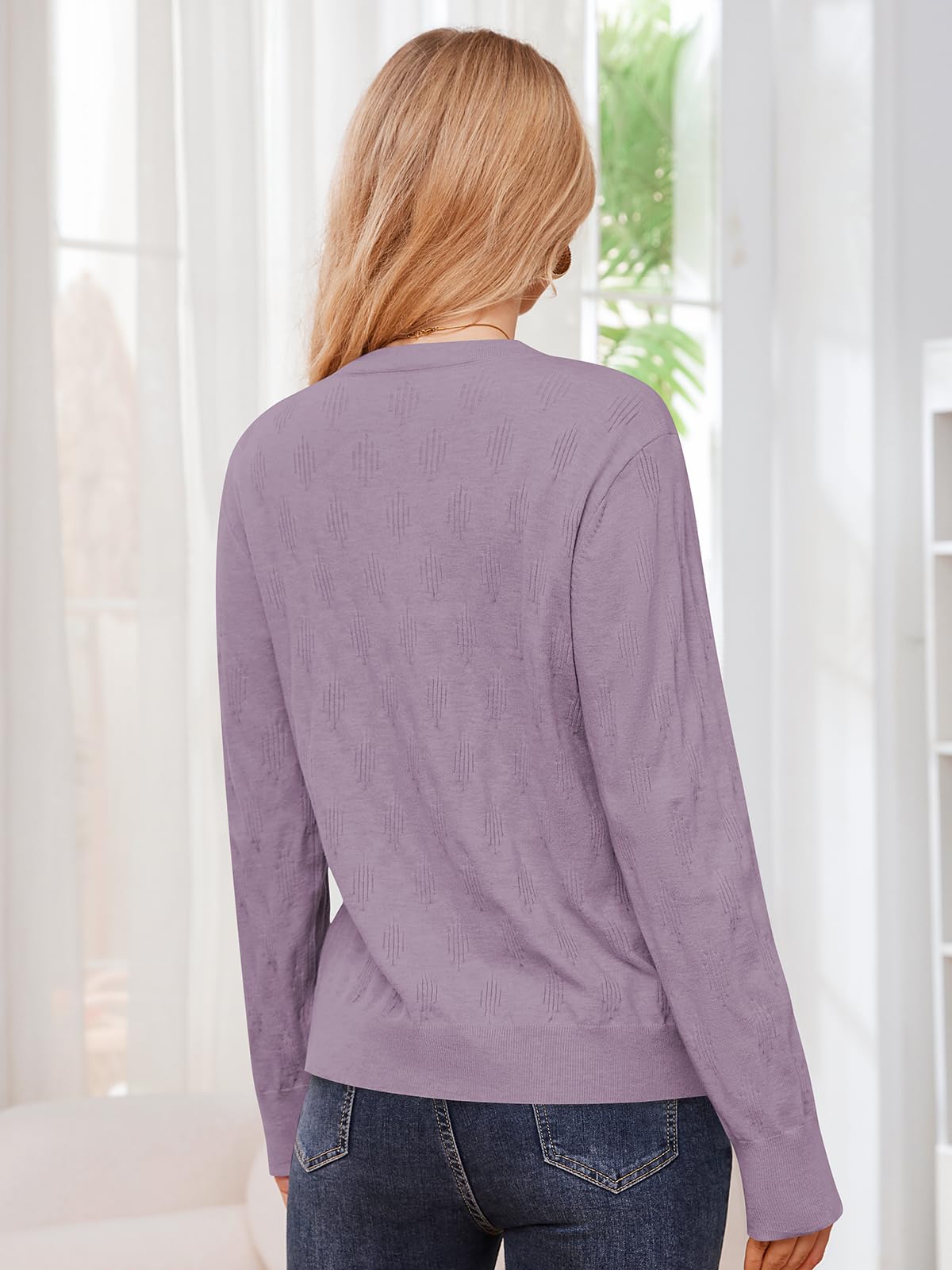 2025 Women's Lightweight Oversized V-Neck Pullover Sweater - Long Sleeve Casual Fashion Top for Spring | Perfect for Office Wear, Weekend Outfits & Layering