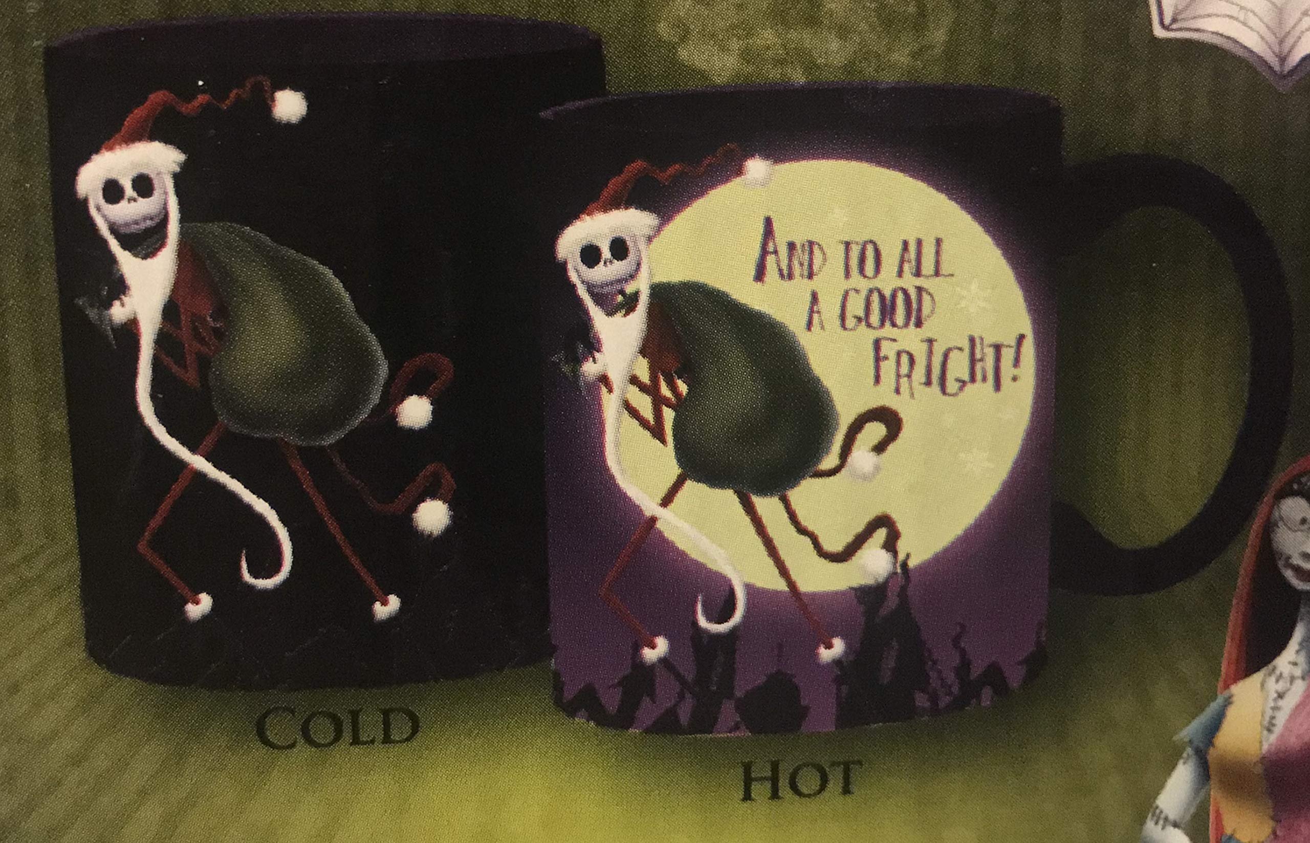 Silver Buffalo The Nightmare Before Christmas Jack Skellington Heat Reveal Ceramic Mug 14oz - Glow in Dark Halloween Coffee Cup for Hot Drinks, Perfect Gift for Disney Fans & Movie Lovers