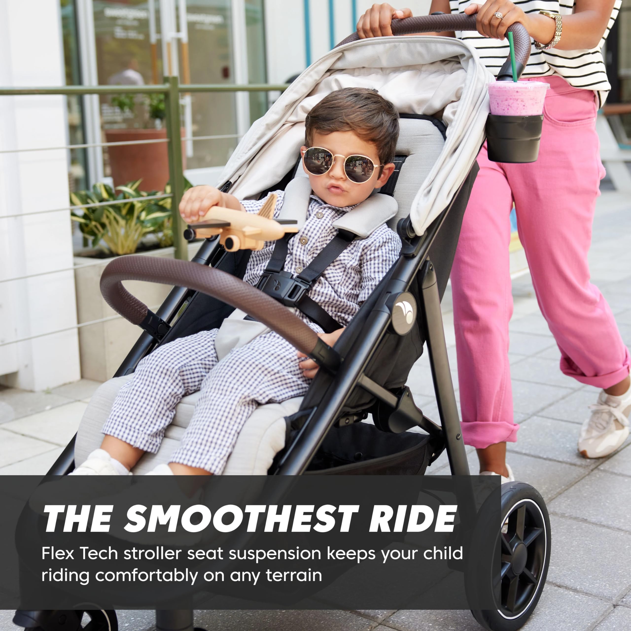 Baby Jogger City Mini Air Lightweight Stroller - Compact Fold, All-Terrain Wheels | Perfect for Urban Travel, Shopping & Outdoor Adventures (Frosted Ivory)