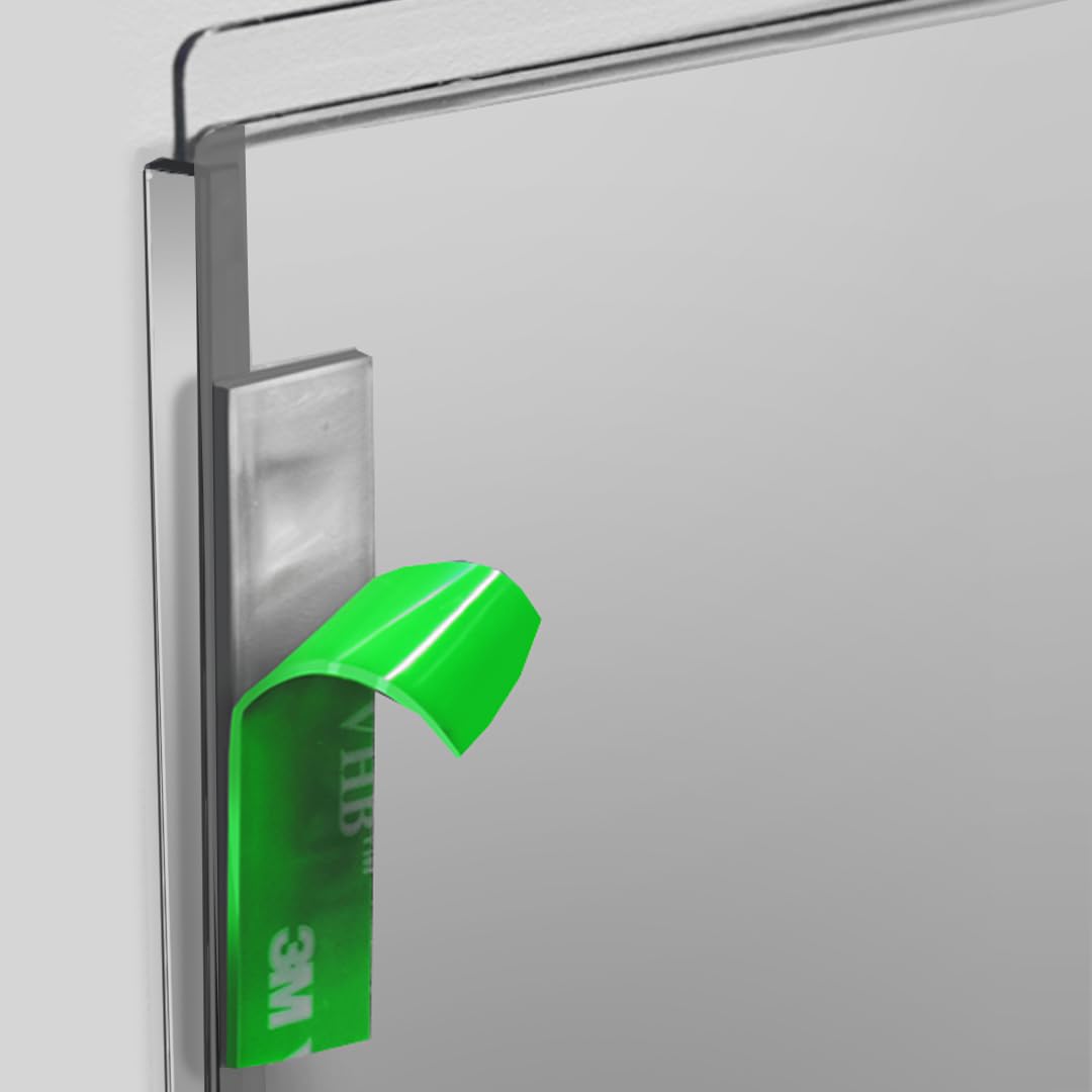 Acrimet Wall Mount Sign Holder - Letter Size A4 Clear Crystal Plastic with Self-Adhesive Backing - Ideal for Office, Restaurant, School & Home Use - Perfect for Menus, Notices, Posters & Announcements (2 Pack)