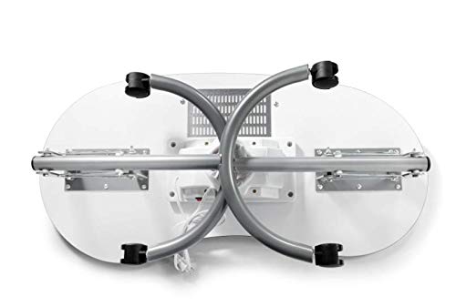 Portable Foldable Salon Manicure Table with Wrist Cushion, Built-in Fan & 4 Lockable Wheels - Professional Nail Technician Desk for Home & Mobile Beauty Services | Perfect for Nail Salons, Home Studios & Traveling Manicurists
