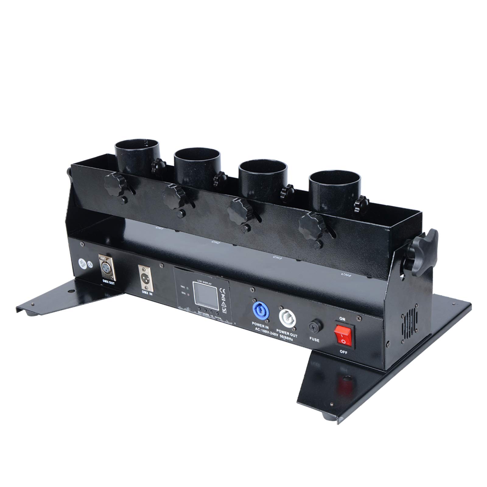DMX 512 Controlled Confetti Cannon Launcher Machine - 4 Holder Wedding Party Confetti Shooter for Ceremonies, Receptions & Special Events
