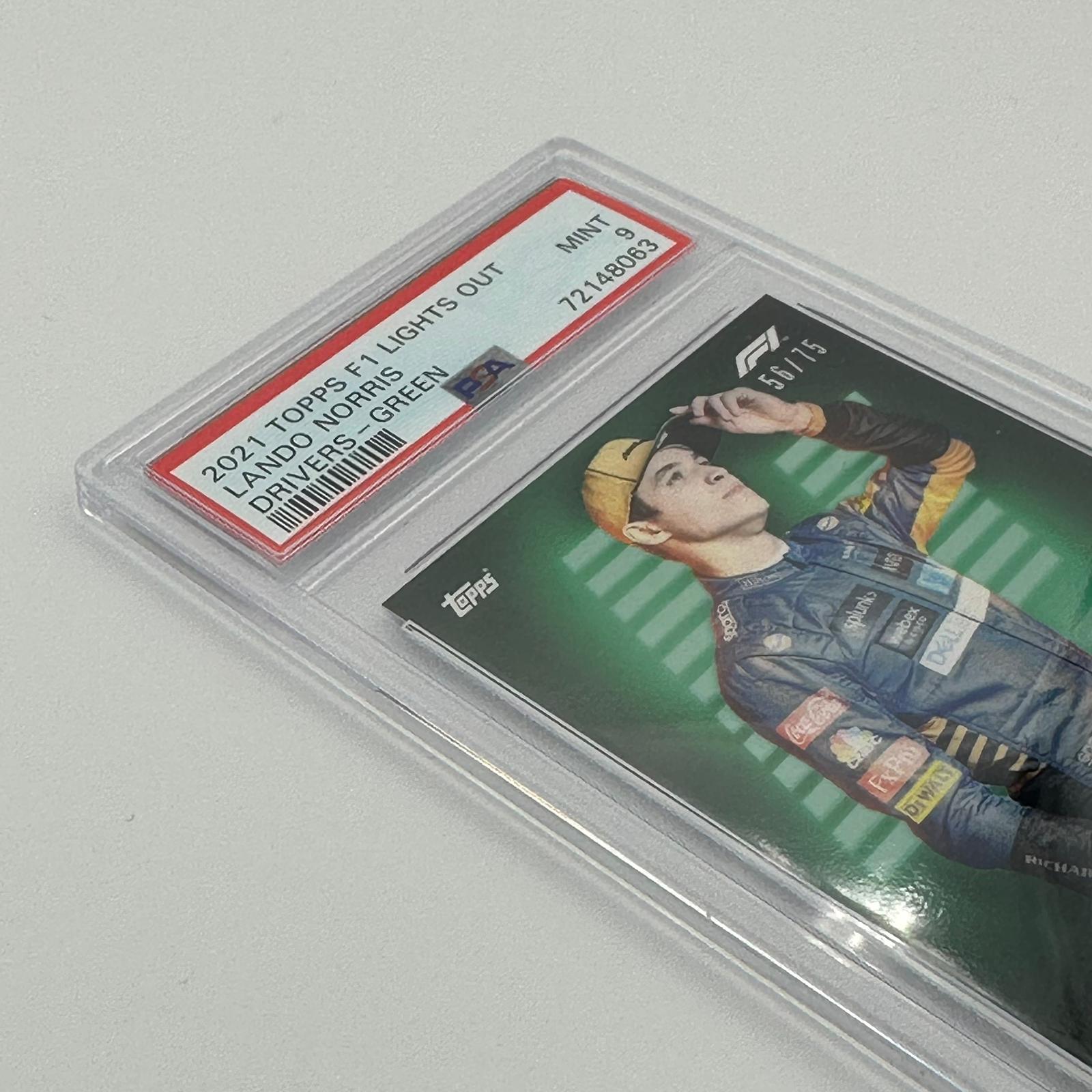PSA 9 Graded 56/75 Lando Norris Green Parallel F1 Racing Card - Perfect for Collectors, Investors & Motorsport Fans