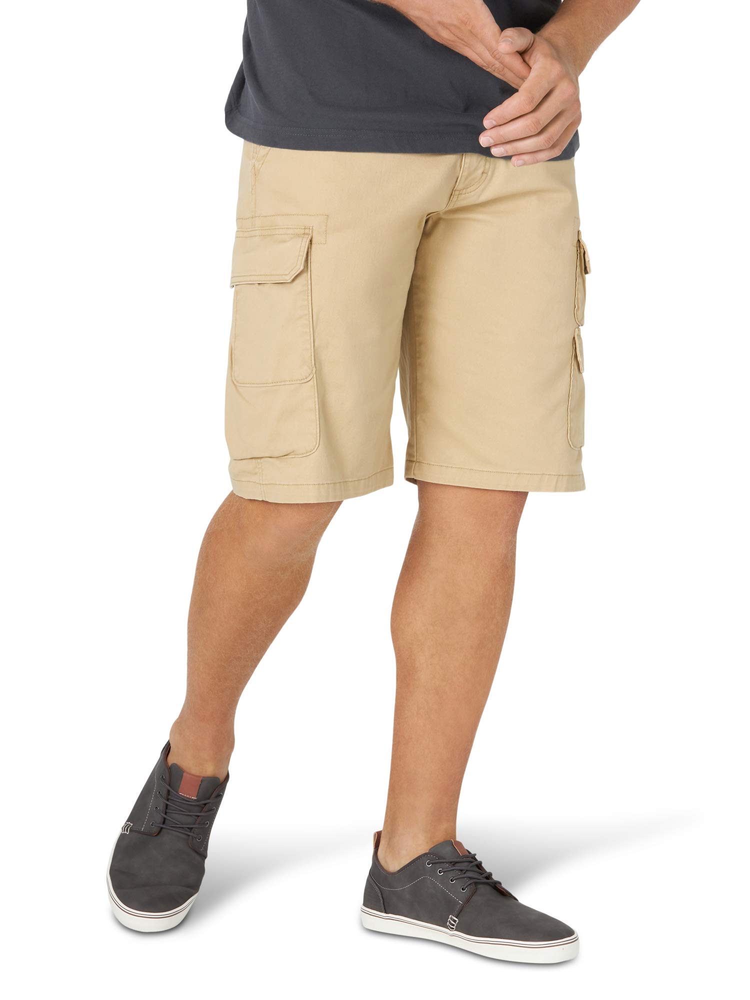 Wrangler Authentics Men's Stretch Twill Cargo Shorts - Comfortable & Durable Casual Shorts for Outdoor Activities, Hiking, and Summer Wear