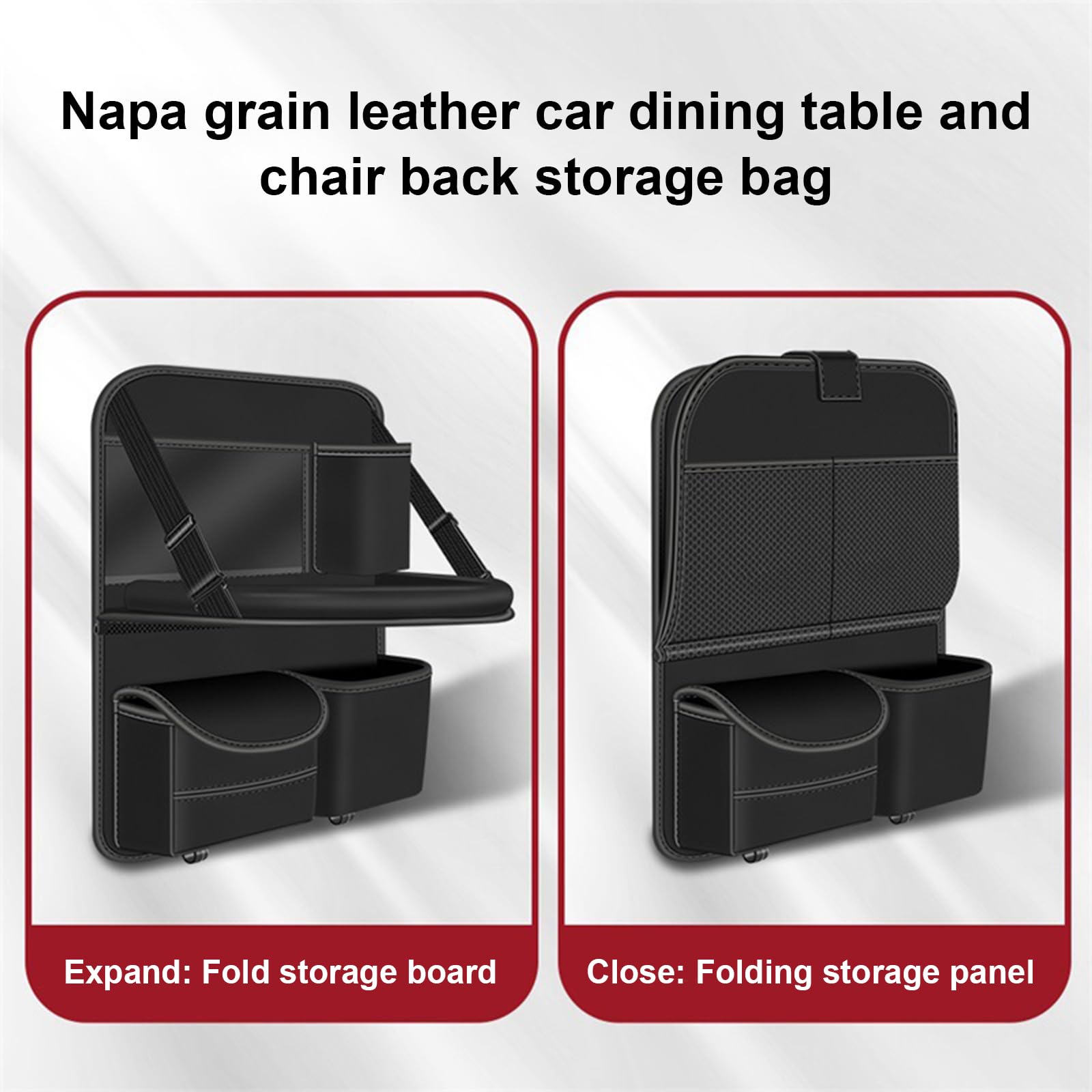 Car Back Seat Organizer with Storage Pockets - Foldable Kick Mats & Food Tray for Kids - Waterproof Seat Protector for Travel, Road Trips & Family Outings