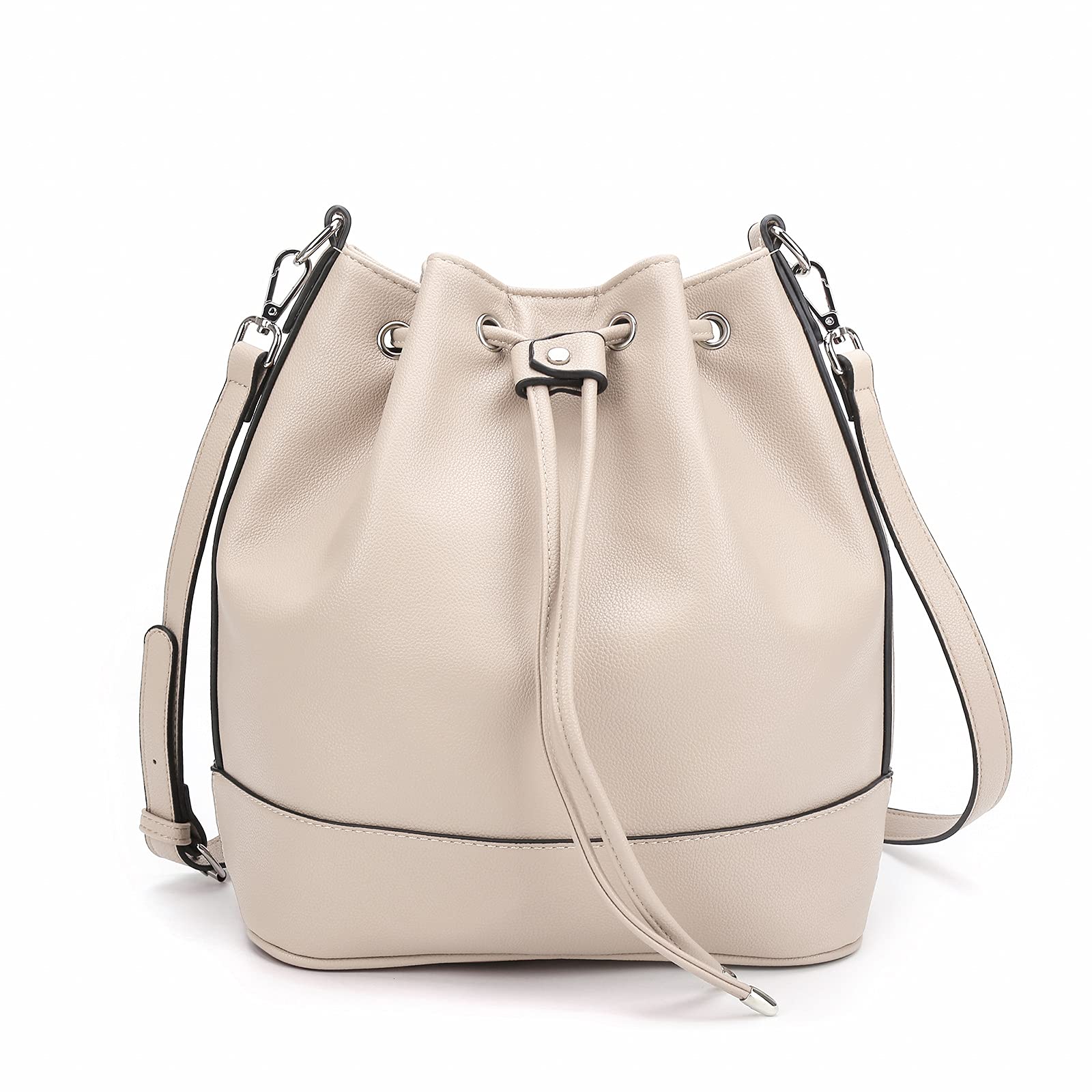 Stylish AFKOMST Bucket Bags for Women - Adjustable Drawstring Hobo & Shoulder Handbag with 2 Detachable Straps | Perfect for Work, Travel & Everyday Use
