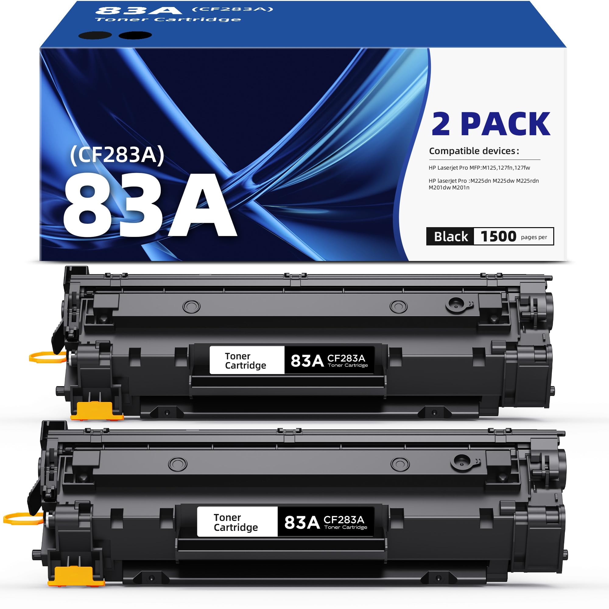 iNKPAD 83A CF283A Toner (2-Pack) for HP LaserJet Printers - Home & Office Use