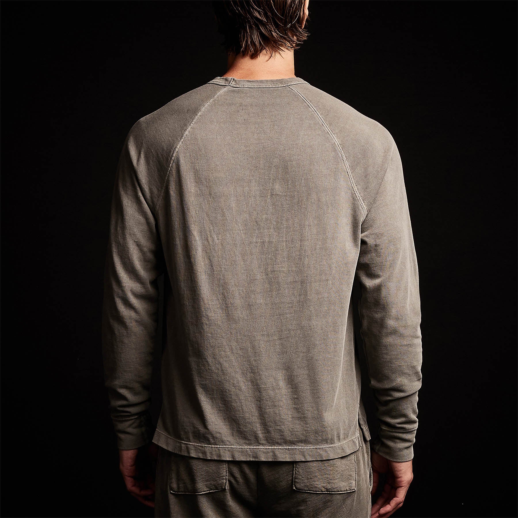 Soft Cotton Jersey Pocket Raglan T-Shirt - Burro Pigment Dye - Comfortable & Stylish for Casual Wear, Street Fashion & Everyday Outfits