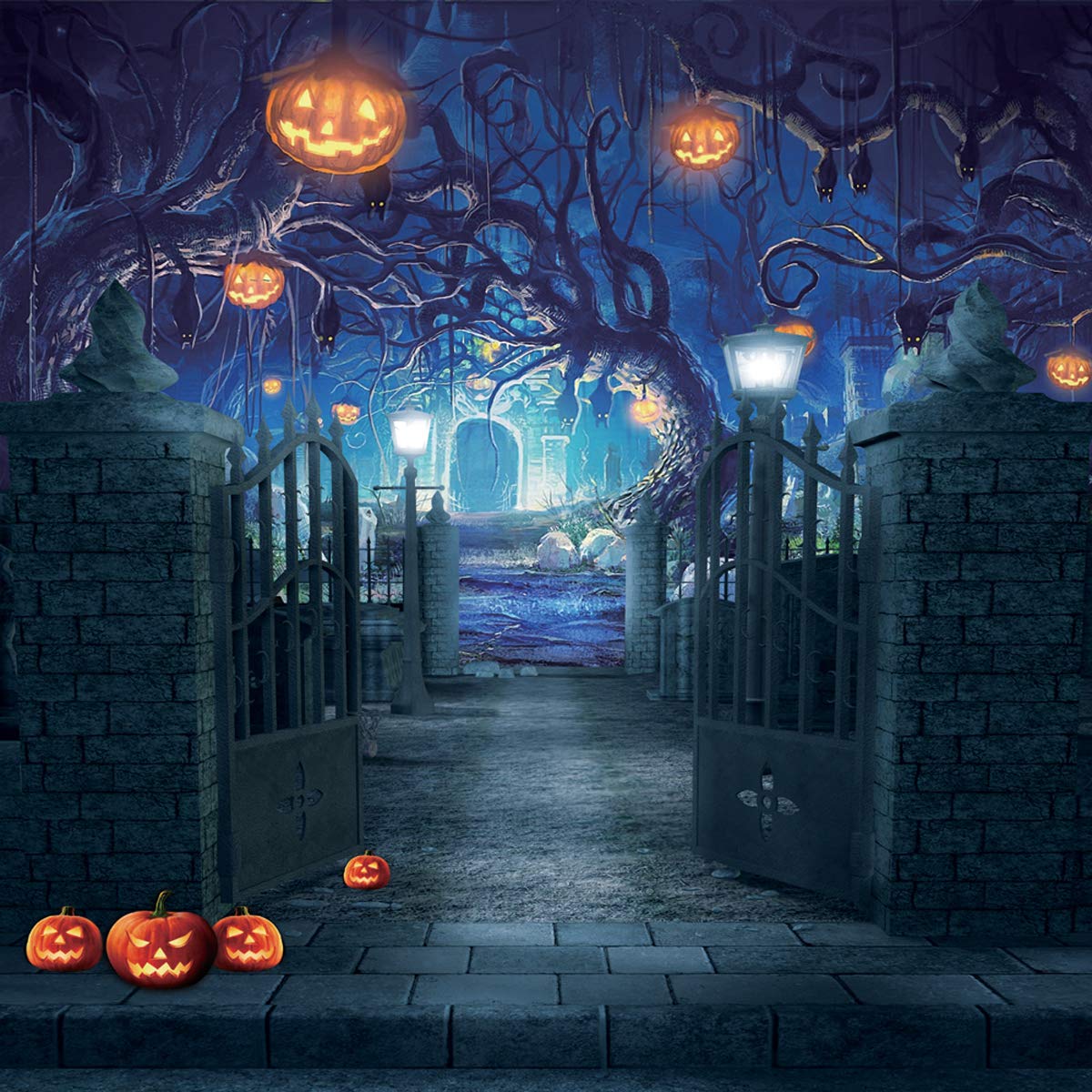 10x10ft Halloween Photography Backdrop - Scary Horror Party Background for Photo Studio, Booth Props & Home Decor (D210) | Perfect for Halloween Parties, Photography Sessions & Spooky Event Decorations