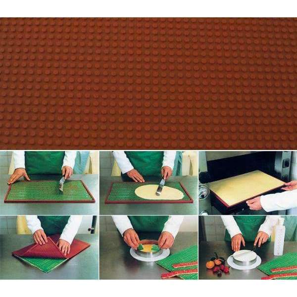 Silikomart™ Premium Silicone Relief Decor Mat - Pea Design for Cake, Chocolate & Pastry Decorating - Non-Stick & Reusable Baking Mat for Home Bakers & Professionals