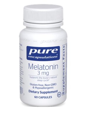 Melatonin 3mg 60 Capsules - Natural Sleep Aid for Adults, Helps with Insomnia & Jet Lag - Perfect for Travelers & Shift Workers