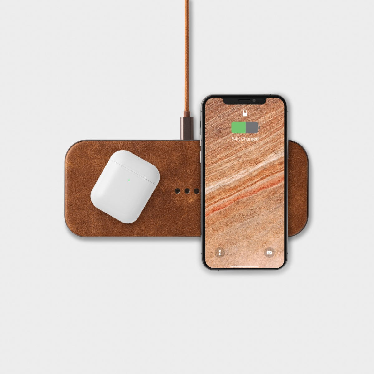 Courant CATCH:2 Wireless Charger for iPhone & Android - Fast Qi-Certified Dual Device Charging Pad for Home, Office & Travel