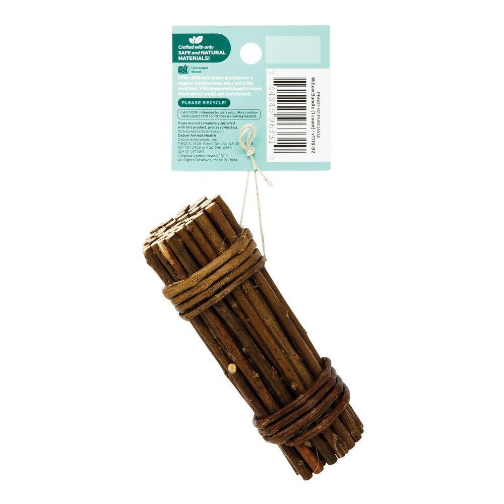 Oxbow Enriched Life Willow Bundle Small Animal Chew Toy - Natural Rabbit, Guinea Pig & Hamster Chew Toys for Dental Health & Boredom Relief - Perfect for Cages, Playpens & Enrichment Activities