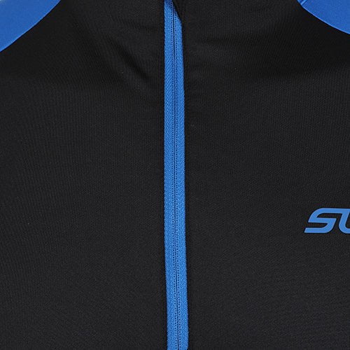 SPZM 01 Quarter Zip Midlayer Fleece Jacket - Black & Blue Color Options | Warm Lightweight Layering for Hiking, Running & Outdoor Activities