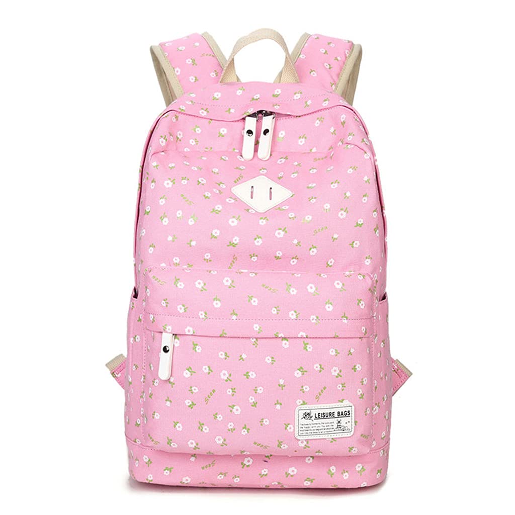 Stylish Floral Canvas Backpack for Women & Teen Girls - Durable School & Laptop Bag for College, Work & Travel