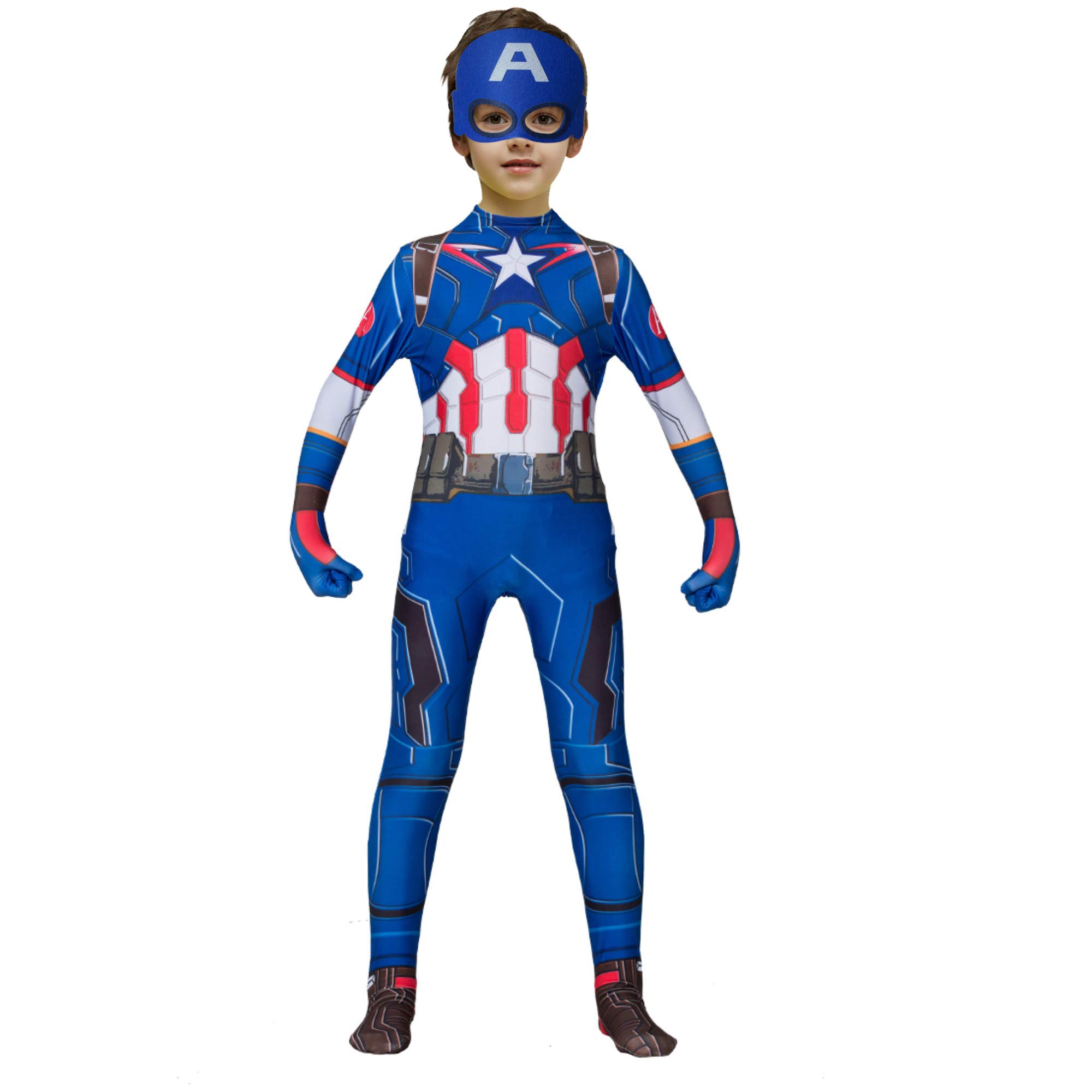 Boys Superhero Bodysuit Halloween Costume - Kids Cosplay Onesie for Spider-Man, Batman & Avengers | Perfect for Trick-or-Treating, Birthday Parties & Dress-Up Play