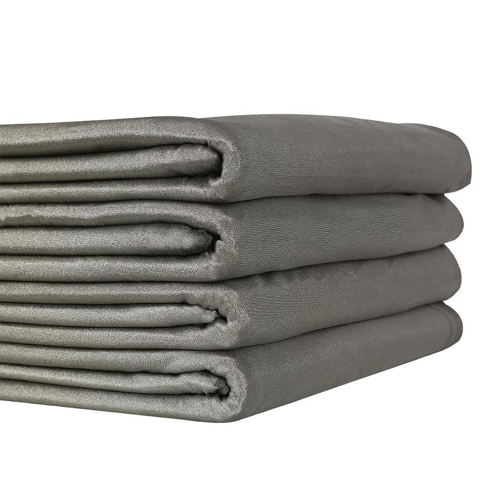 100% Pure Silver Fiber Knitting Fabric - Conductive EMF/RFID/EMI/RF Anti-Radiation Material (1M x 1.5M) for Maternity Wear, DIY Clothing & EMF Protection Projects - Ideal for Pregnancy, Radiation Shielding & Smart Fabric Crafts