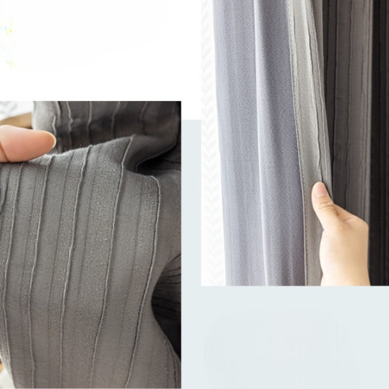 Elsie Embossed Jacquard 100% Blackout Custom Curtains - Thermal Insulated Window Drapes for Bedroom & Living Room - Noise Reducing Room Darkening Curtain Panels