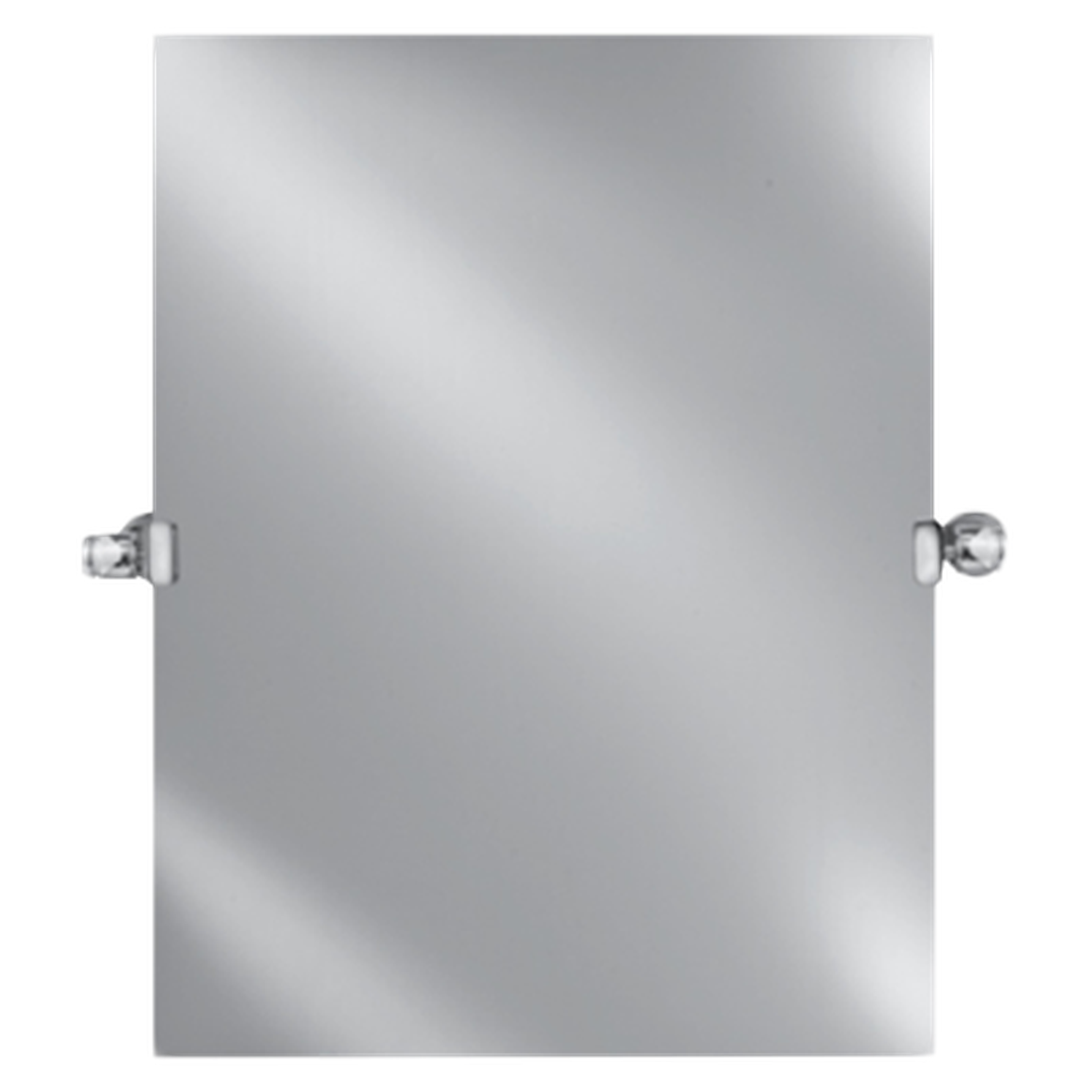 Afina Radiance 16x22 Inch Rectangular Frameless Wall Mirror - Polished Edge, Oil Rubbed Bronze Traditional Tilt Bracket - Perfect for Bathroom, Bedroom & Entryway Decor