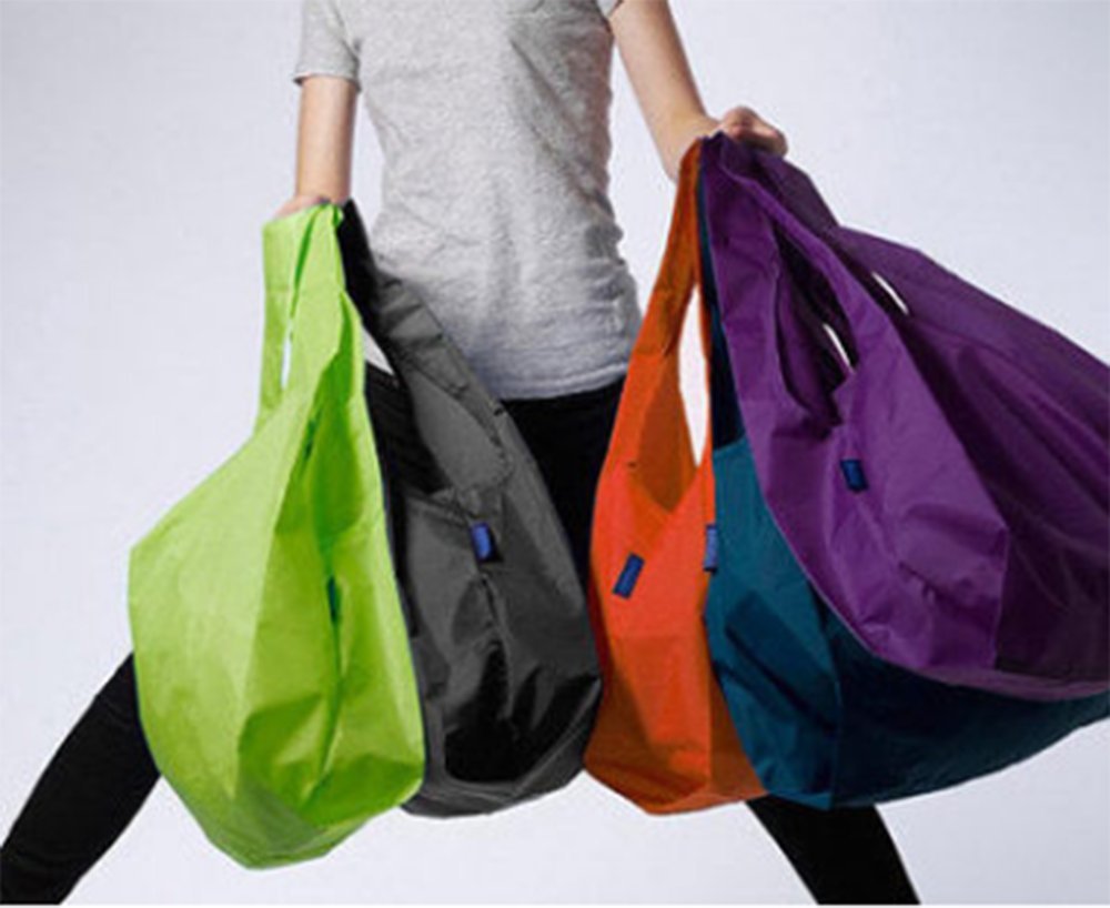 8 Pack Reusable Grocery Bags - Foldable Eco-Friendly Shopping Totes, Lightweight & Durable Tear-Proof Grocery Bags, Washable & Easy to Carry (Black) - Perfect for Grocery Shopping, Farmers Markets & Travel