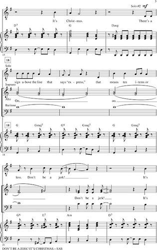 SpongeBob SquarePants 'Don't Be a Jerk (It's Christmas)' Sheet Music - 3-Part Mixed Choir Arrangement by Roger Emerson | Holiday Choral Performance & Christmas Caroling