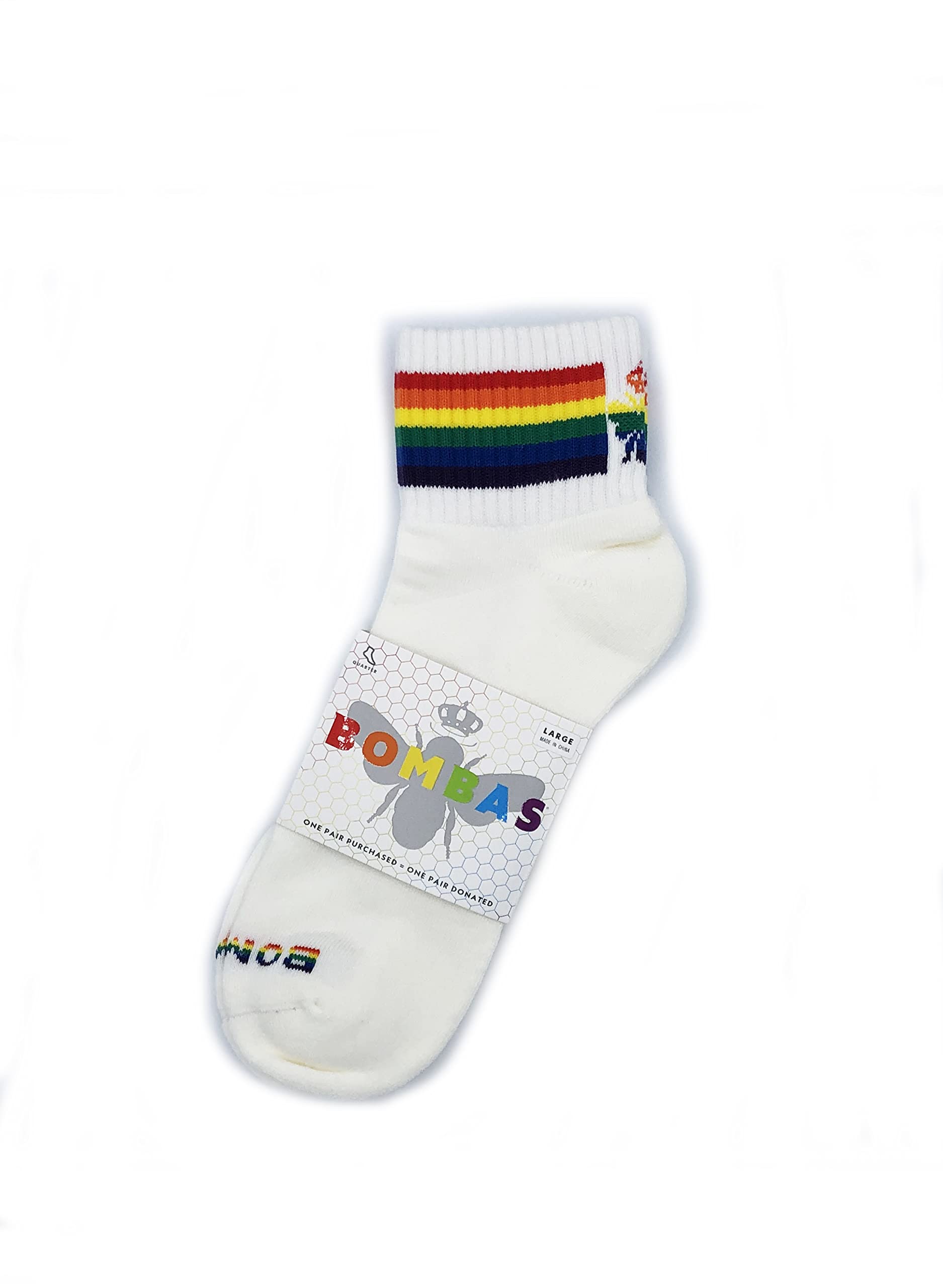 Bombas Bee Proud Quarter Socks - Comfortable & Durable Cotton Socks for Men & Women - Perfect for Running, Hiking & Everyday Wear