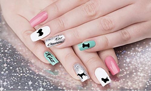 Dog Nail Art Decals - Cute Pet Nail Stickers for Small & Medium Dogs - Perfect for Grooming, Pet Parties & Photo Shoots