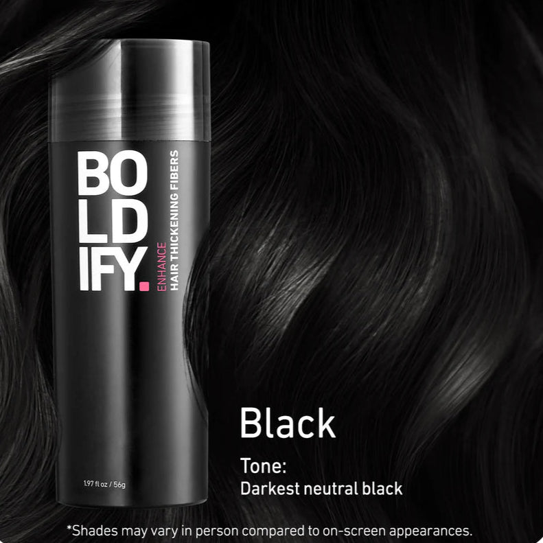 Boldify Hair Fibers for Thinning Hair - Instant Hair Thickening & Concealer for Men & Women - Natural-Looking Hair Loss Solution for Daily Use & Special Occasions