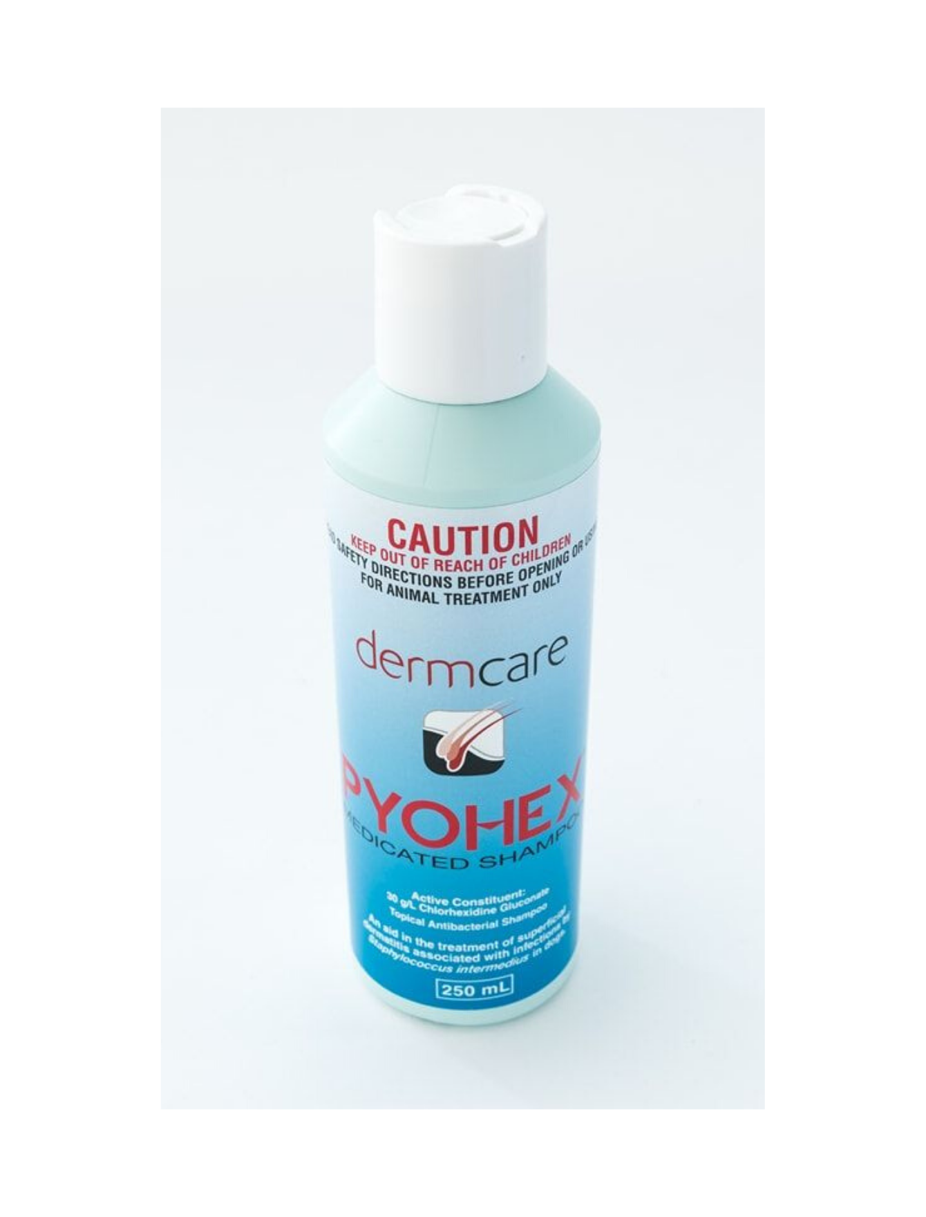 Dermcare PYOHEX Medicated Shampoo for Dogs & Cats - 250ml & 1L - Treats Skin Infections, Itching & Hot Spots - Ideal for Pets with Dermatitis & Allergies