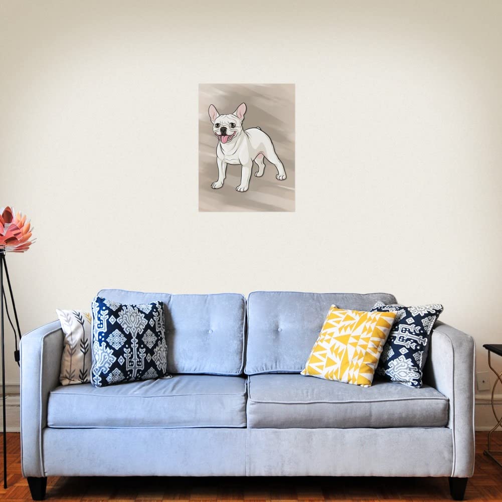 French Bulldog Smiling Pet Dog Wall Art - High Quality Paper Poster for Home Decor & Room Decoration | Perfect for Living Room, Bedroom & Office